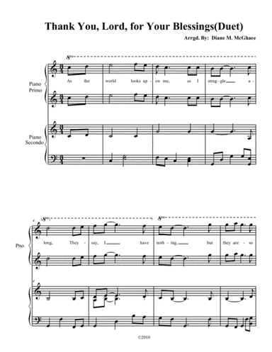 Thank You, Lord, For Your Blessings (arr. Diane M. McGahee)