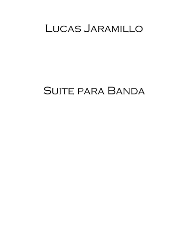 Suite for Concert Band - Score Only