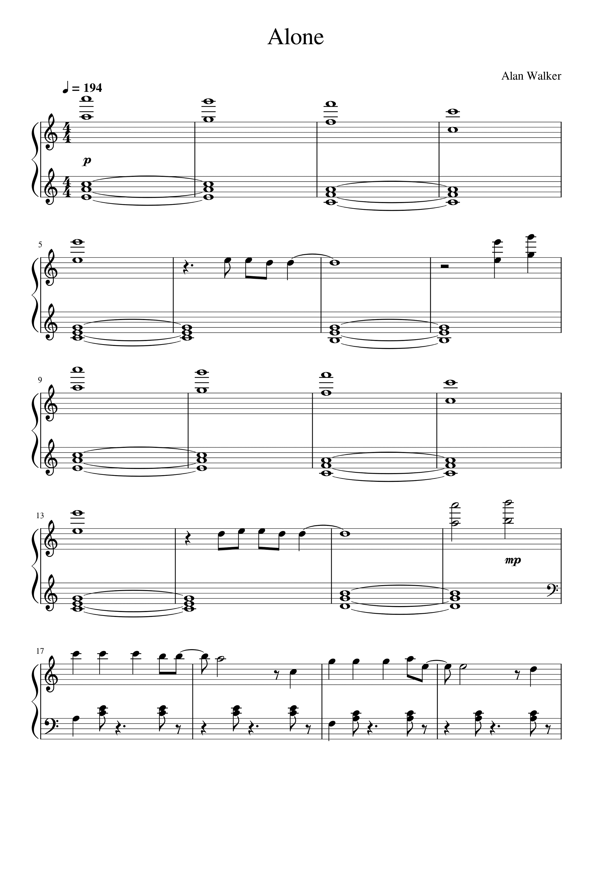 Alone (arr. Alan Walker)