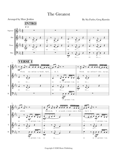 The Greatest (arr. Marc Jenkins)