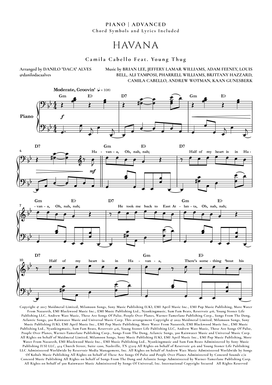 Havana (arr. Danilo "Daca" Alves)