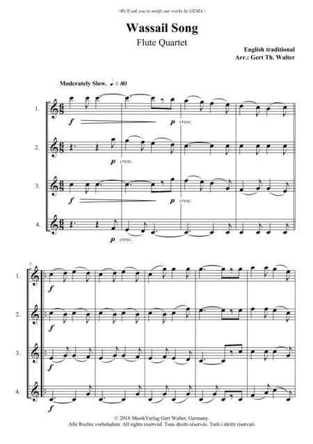 Wassail Song (arr. Gert Th. Walter)