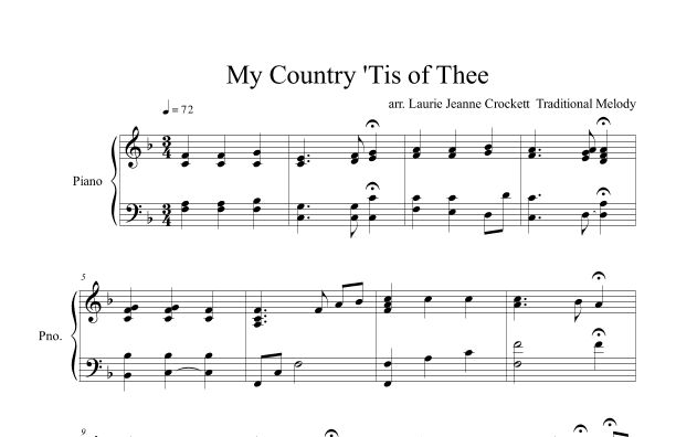 My Country Tis of Thee (arr. Laurie Jeanne Crockett)