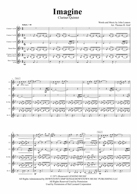 Imagine (arr. Thomas H. Graf)