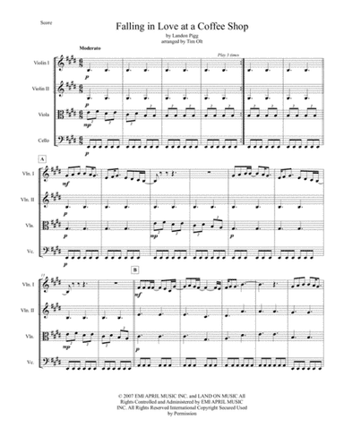 Falling In Love At A Coffee Shop (arr. Tim Olt)