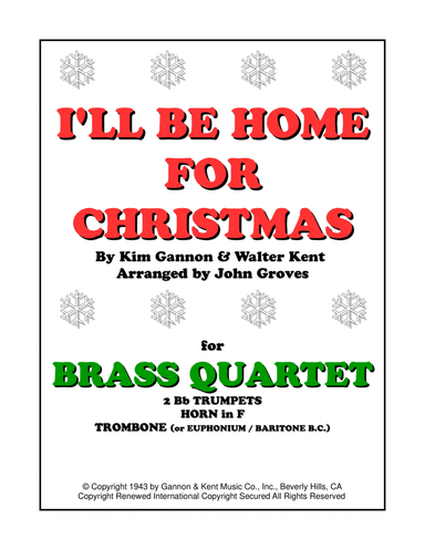 I'll Be Home For Christmas (arr. John Groves)