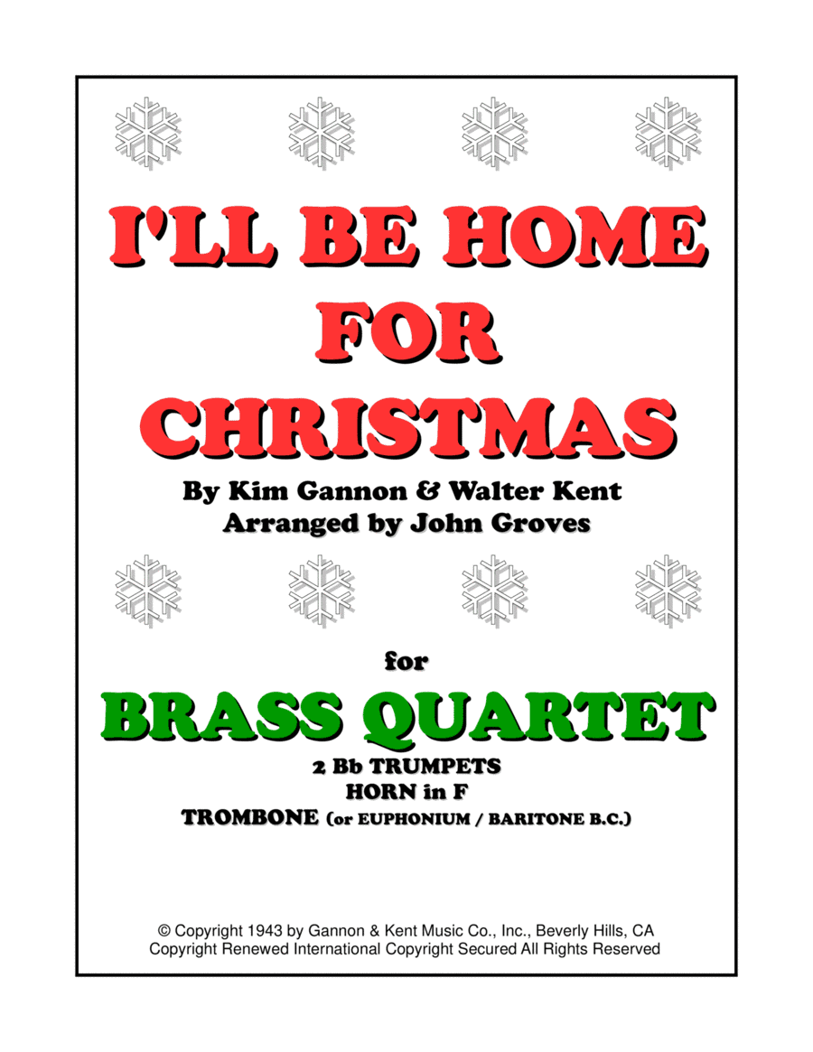 I'll Be Home For Christmas (arr. John Groves)