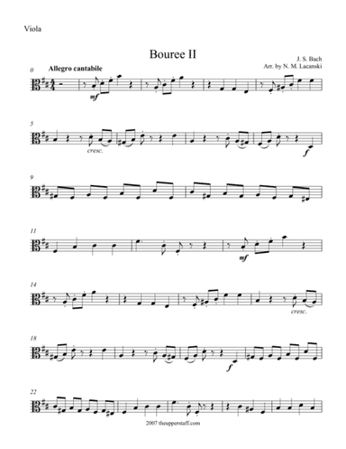 Bouree II (arr. Nick Lacanski)