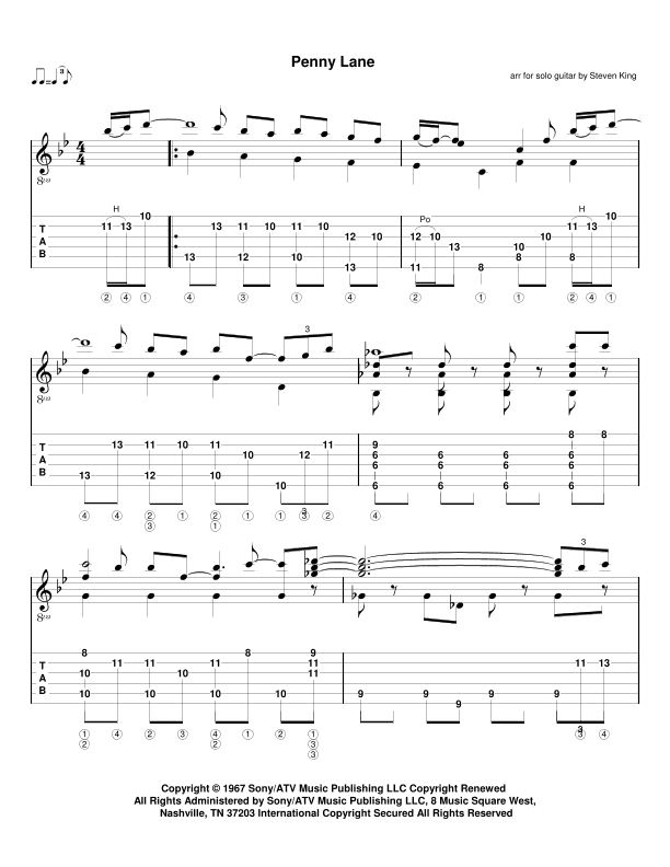 Penny Lane (arr. Steven King)