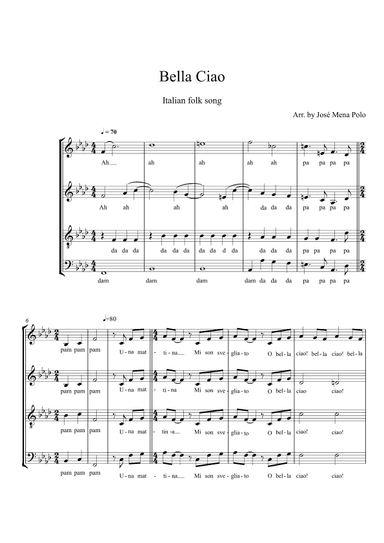 Bella Ciao! (arr. Jose Mena Polo)