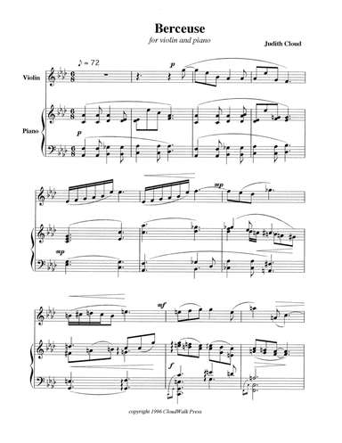 Berceuse for Violin and Piano