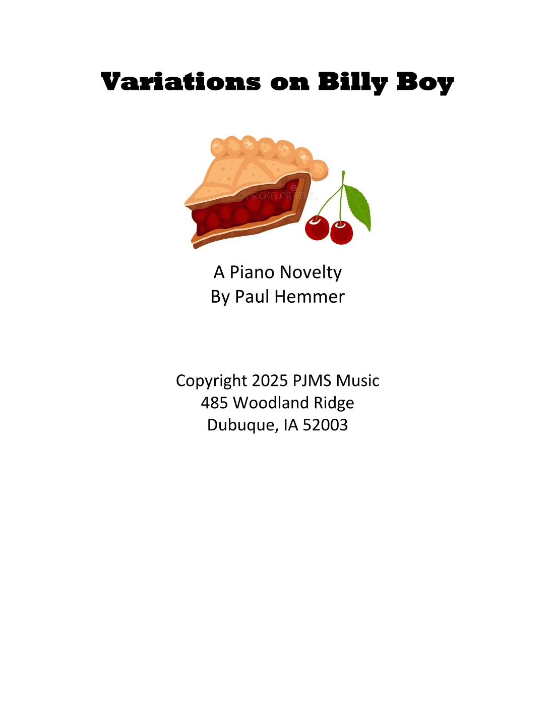 Variations on Billy Boy - solo piano (arr. Paul E Hemmer)
