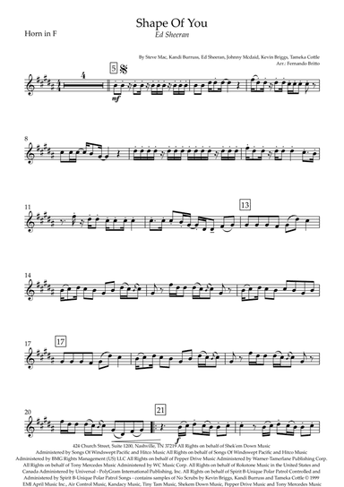 Shape Of You (arr. Fernando Britto)