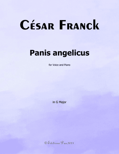 Panis angelicus, by Franck, in G Major (arr. Editions Dao)