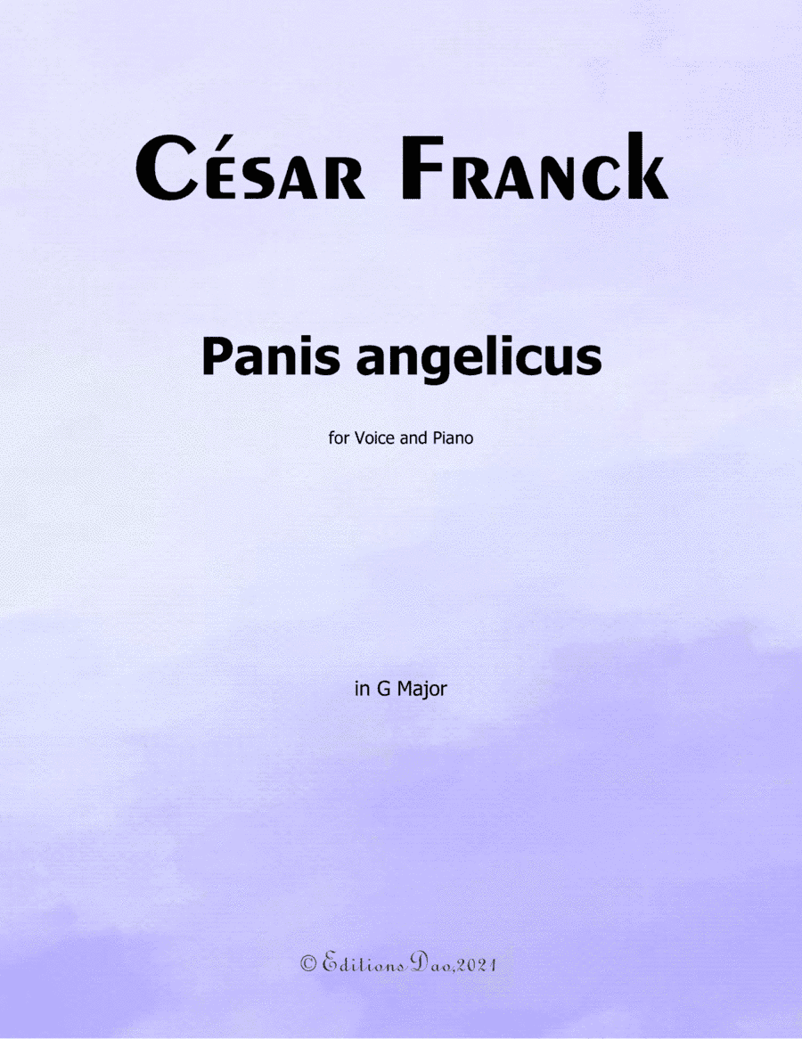 Panis angelicus, by Franck, in G Major (arr. Editions Dao)