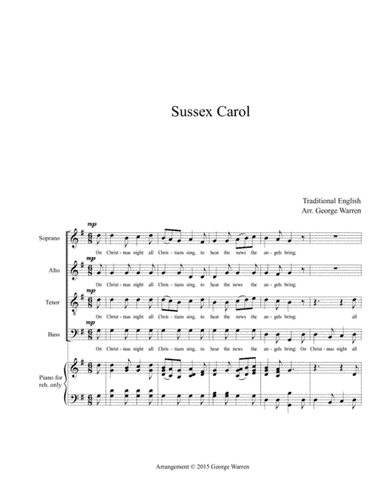 Sussex Carol (On Christmas Night) (arr. George Warren)