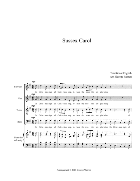 Sussex Carol (On Christmas Night) (arr. George Warren)