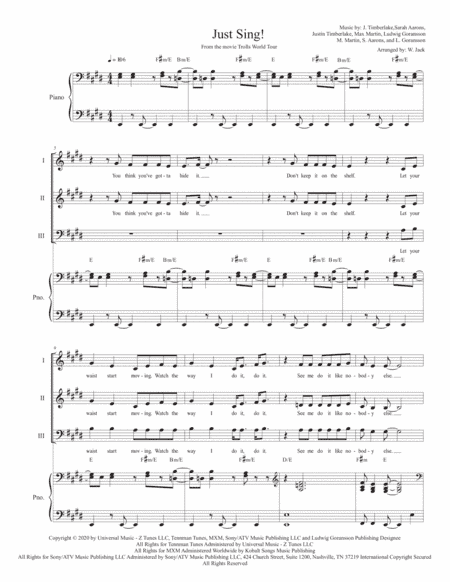 Just Sing (arr. W. Jack)