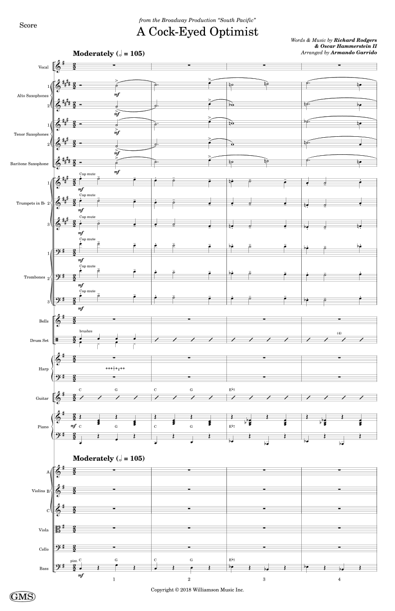 A Cock-eyed Optimist (arr. Armando Garrido)