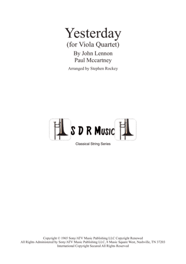 Yesterday (arr. Stephen Rockey)