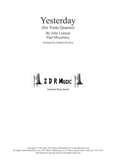 Yesterday (arr. Stephen Rockey)