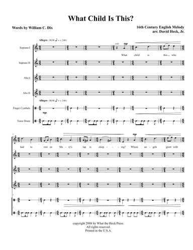 What Child Is This? (arr. David Heck, Jr.)