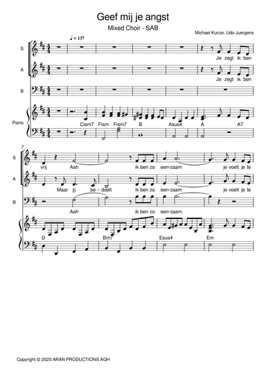 Geef Mij Je Angst (arr. Paul Brandsma)