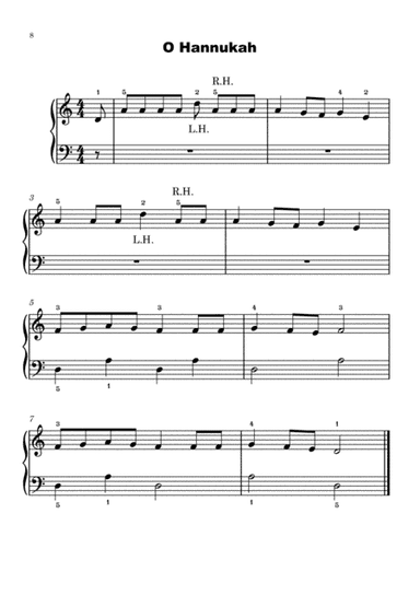 O Hannukah (Beginner Piano) (arr. Zoe Henderson)