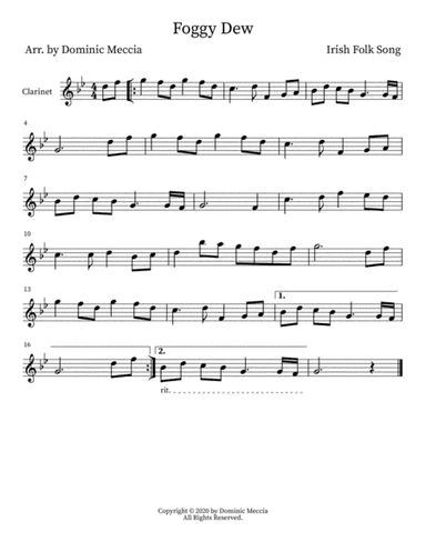 Foggy Dew (arr. Dominic Meccia)