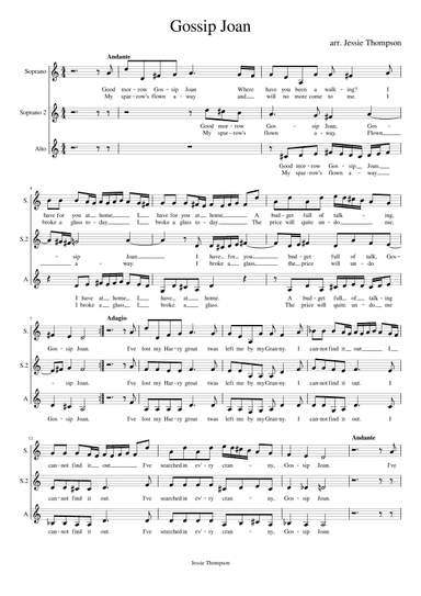Gossip Joan (arr. Jessie Thompson)