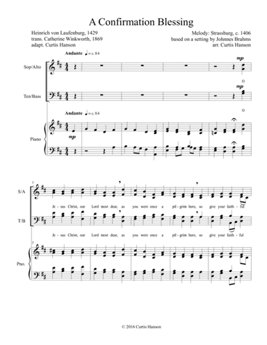 A Confirmation Blessing (SATB) (arr. Curtis Hanson)