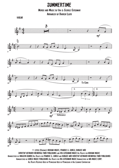 Summertime (arr. Darren Lloyd)