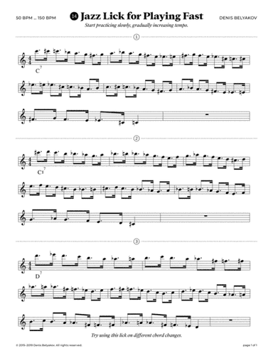 Jazz Lick #14 for Playing Fast
