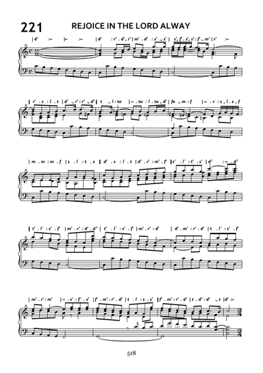 Rejoice in the Lord alway (arr. Unknown)