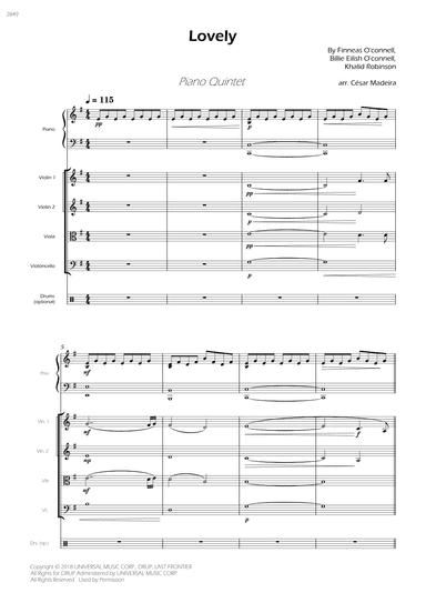 Lovely - Score Only (arr. César Madeira)