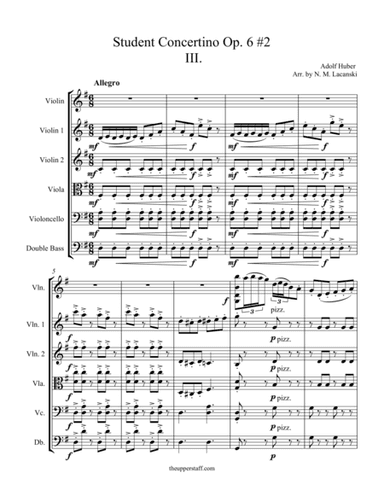 Student Concertino Op. 6 #2 Movement 3 (arr. Nick Lacanski)