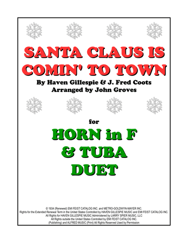 Santa Claus Is Comin' To Town (arr. John Groves)