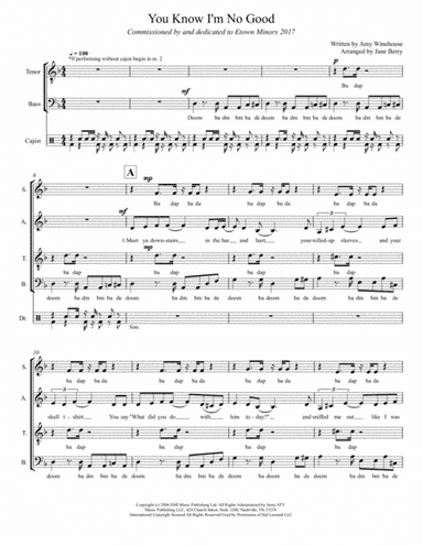 You Know I'm No Good (arr. Jane Berry)