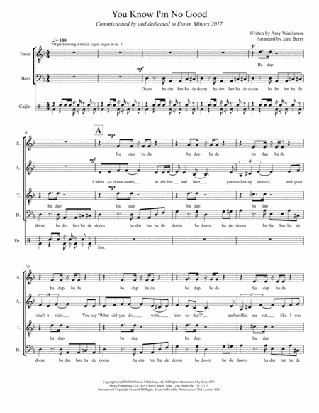 You Know I'm No Good (arr. Jane Berry)