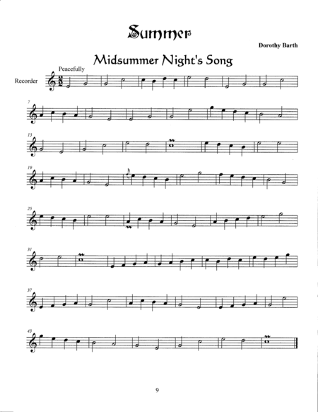 Finding the Faerie's Voice: Summer