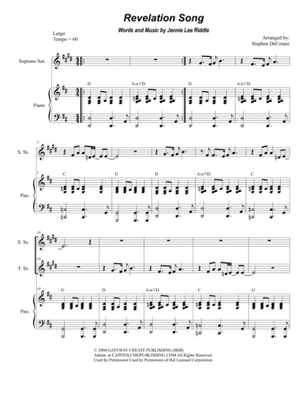 Revelation Song (arr. Stephen DeCesare)