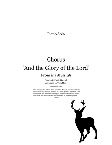 Glory of the Lord (from the Messiah) - Piano Solo (arr. Tom Hart)