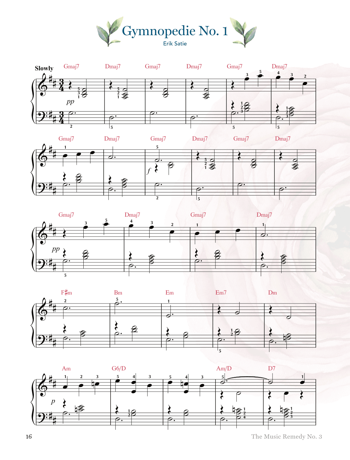Gymnopedie No. 1 (arr. Gaili Schoen for UpperHandsPiano.com)