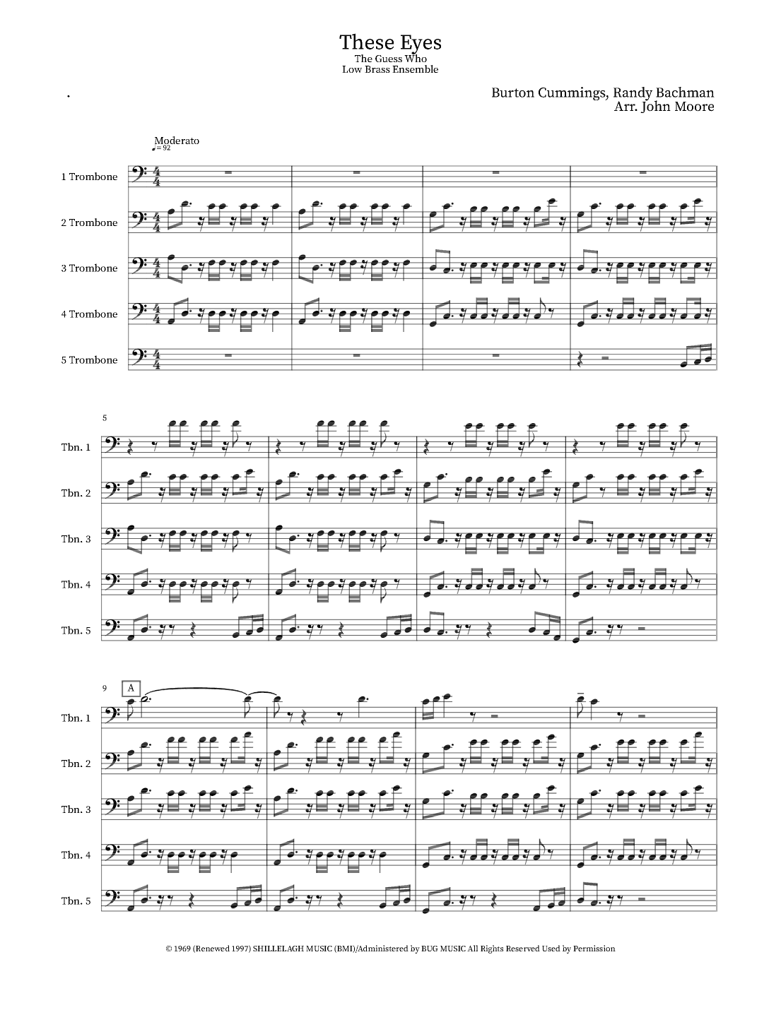 These Eyes (arr. John R. Moore)