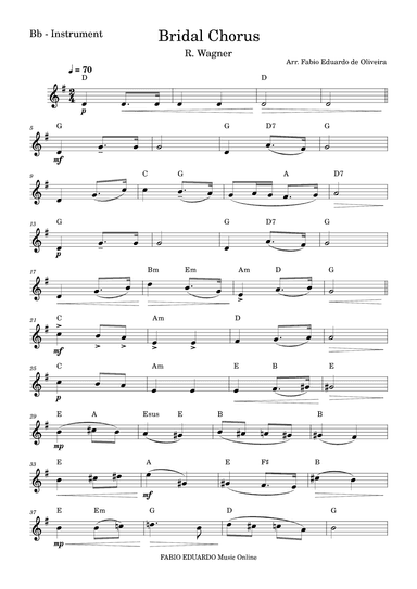 Bridal Chorus (Wagner) (arr. Fabio Eduardo de Oliveira)