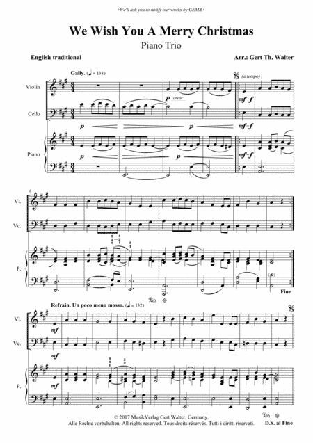 We Wish You A Merry Christmas (arr. Gert Th. Walter)