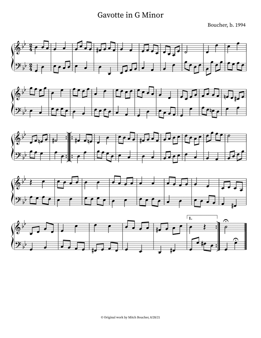 Gavotte in G Minor