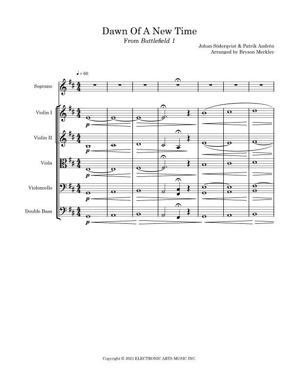 Dawn Of A New Time (arr. Bryson Merkley)