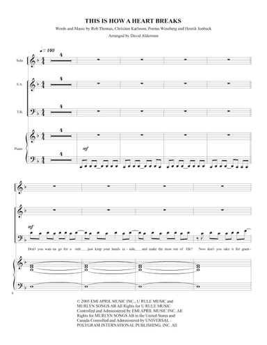 This Is How A Heart Breaks (arr. David Alderman)