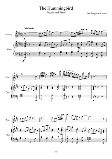The Hummingbird (Piccolo and Piano)